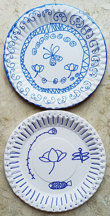 Blue and White Porcelain Plate#Handwork#