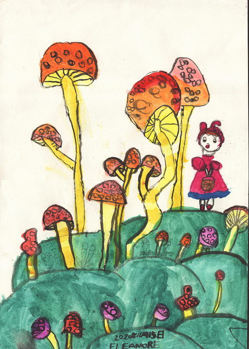 Mushroom Girl#Painting#