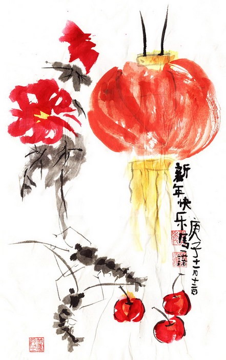 HAPPY NEW YEAR#Traditional Chinese Painting#